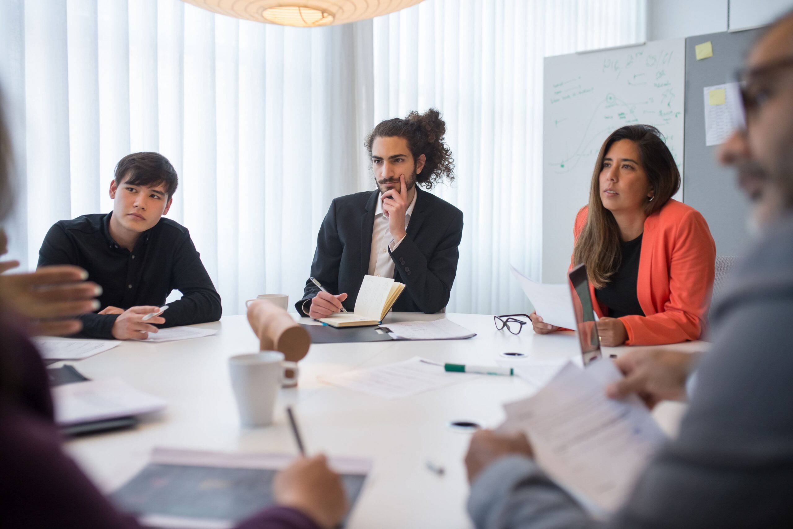 Colleagues having a meeting.
